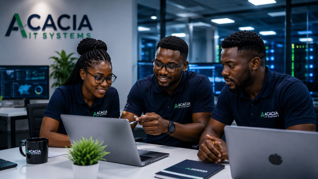 Acacia IT Systems team collaborating in a modern office